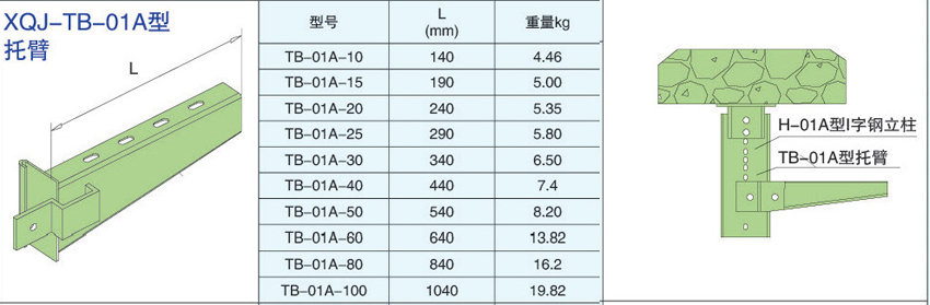 電纜橋架托臂XQJ-TB-01A型托臂